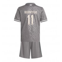 Camisa de time de futebol Real Madrid Rodrygo Goes #11 Replicas 3º Equipamento Infantil 2024-25 Manga Curta (+ Calças curtas)